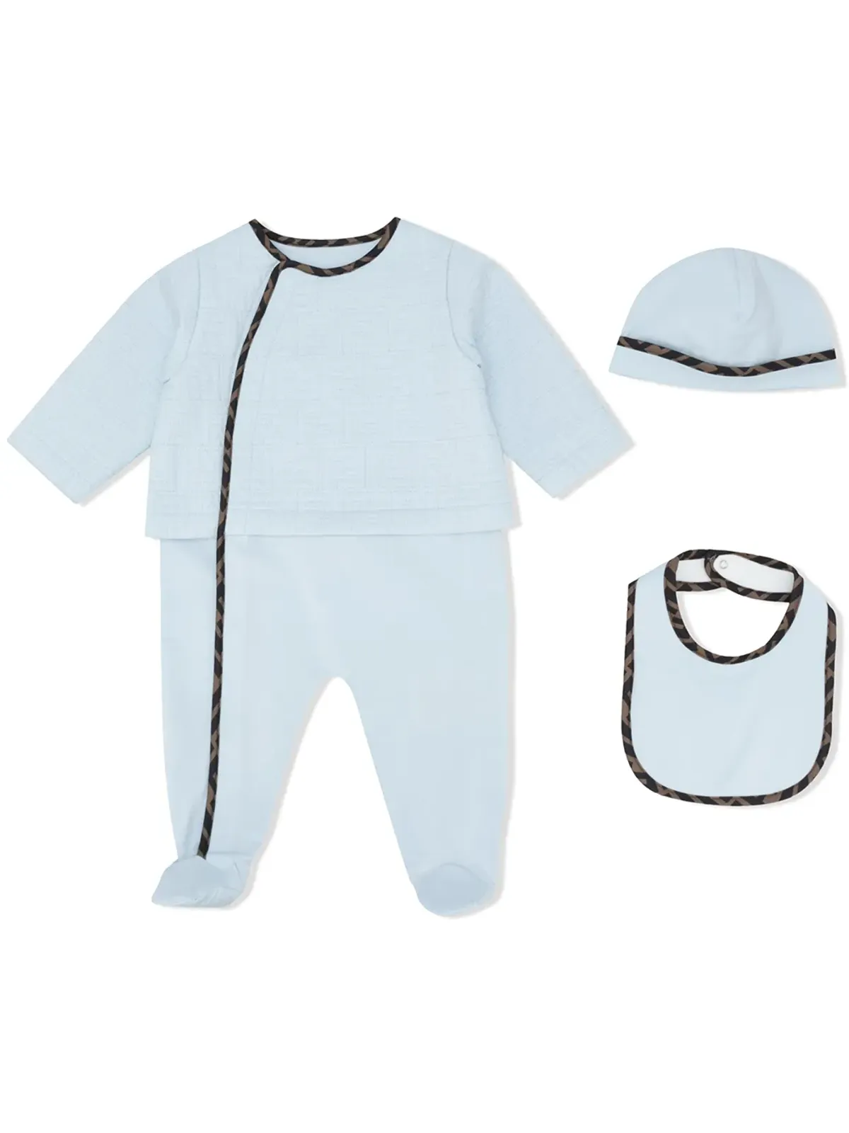 Fendi Kids FFトリム3点セット ブルー - 画像1