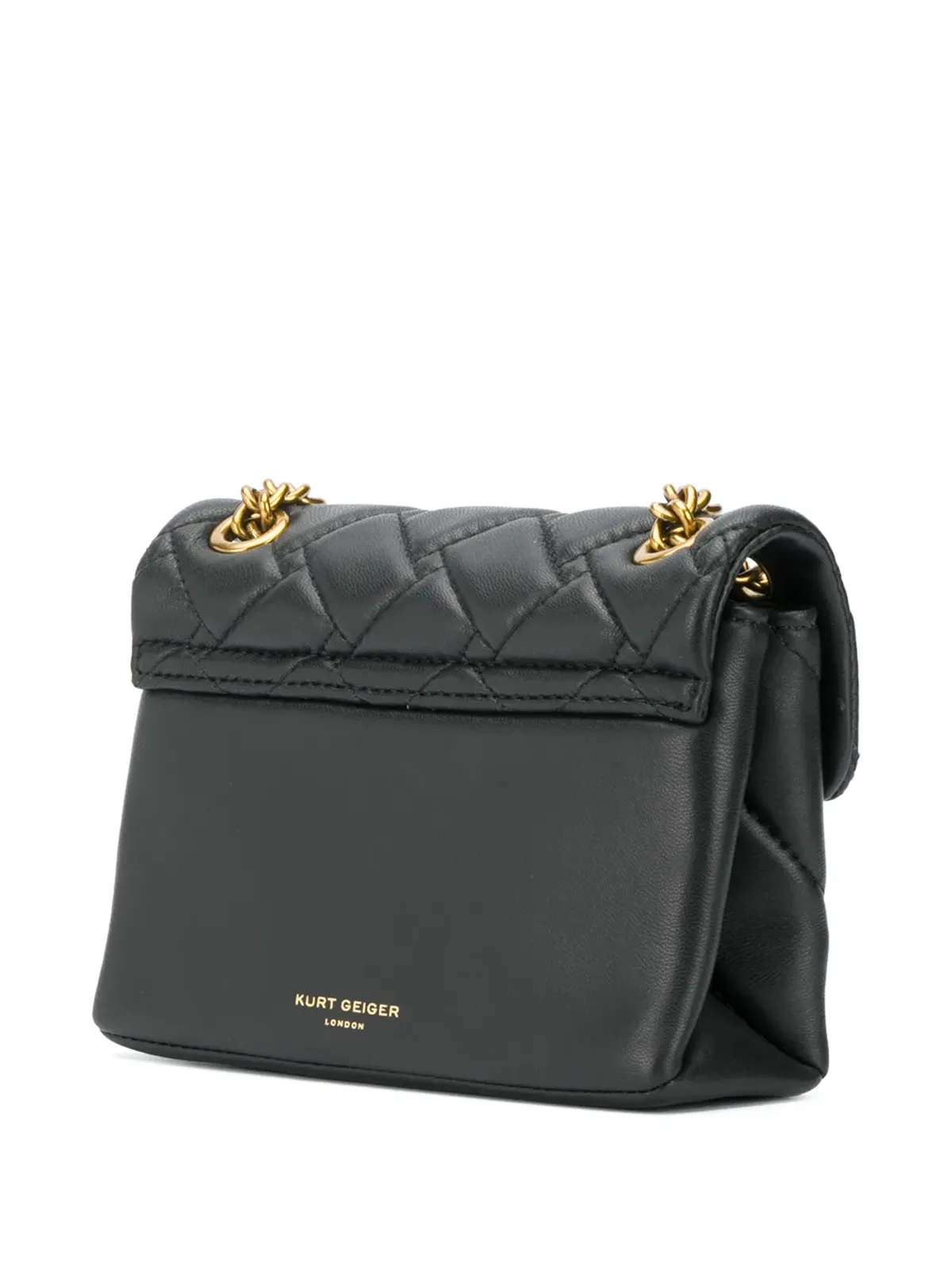 Kurt Geiger London Kensington Mini キルテッド ショルダーバッグ - ブラック - 画像3