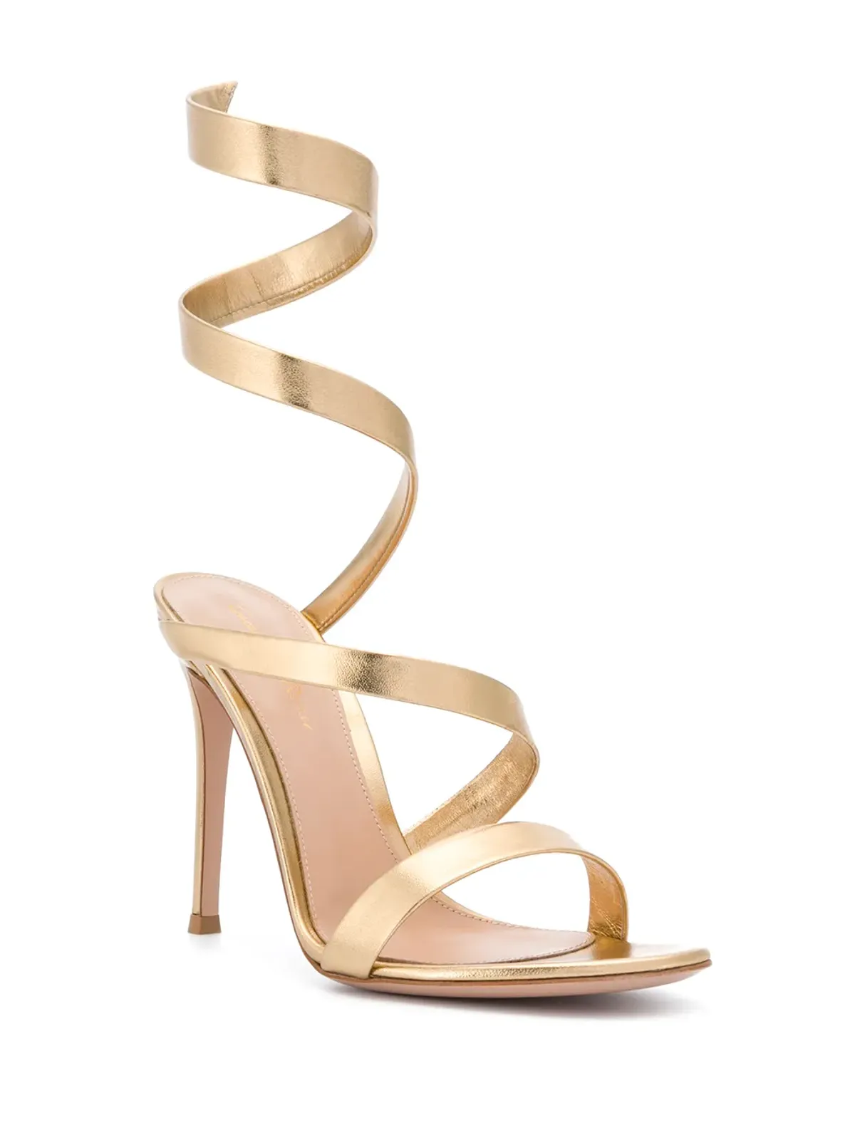 Gianvito Rossi ツイストストラップ本革サンダル - 画像2