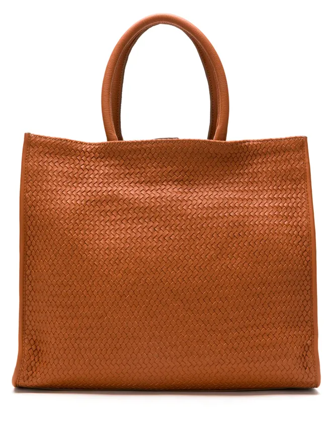 Sarah Chofakian Sarah Chofakian レザー編み込みトートバッグの商品画像