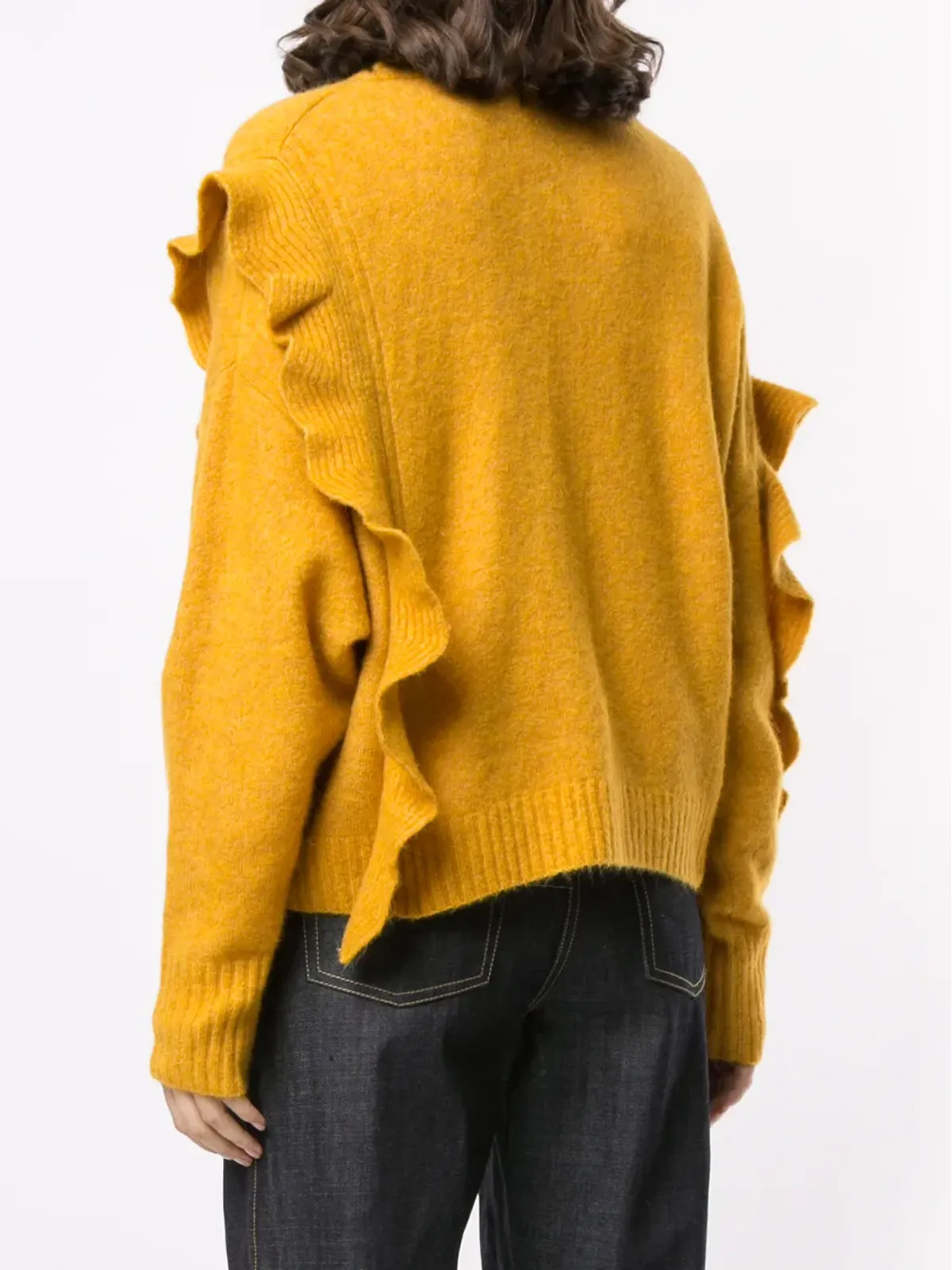 3.1 Phillip Lim クロップド丈ラッフルニット - 画像4