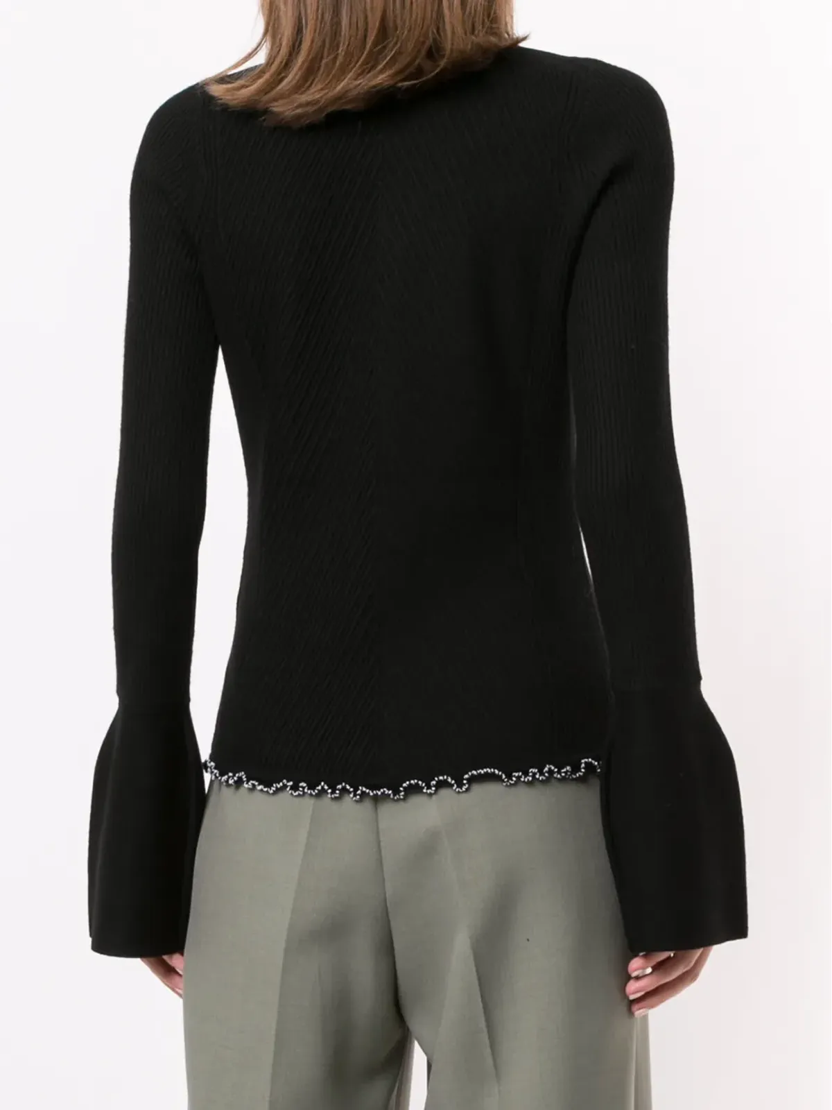 3.1 Phillip Lim リブ編みオープンネックトップ - 画像4
