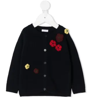 Il Gufo 花刺繍カーディガン - ブルー - サムネイル1