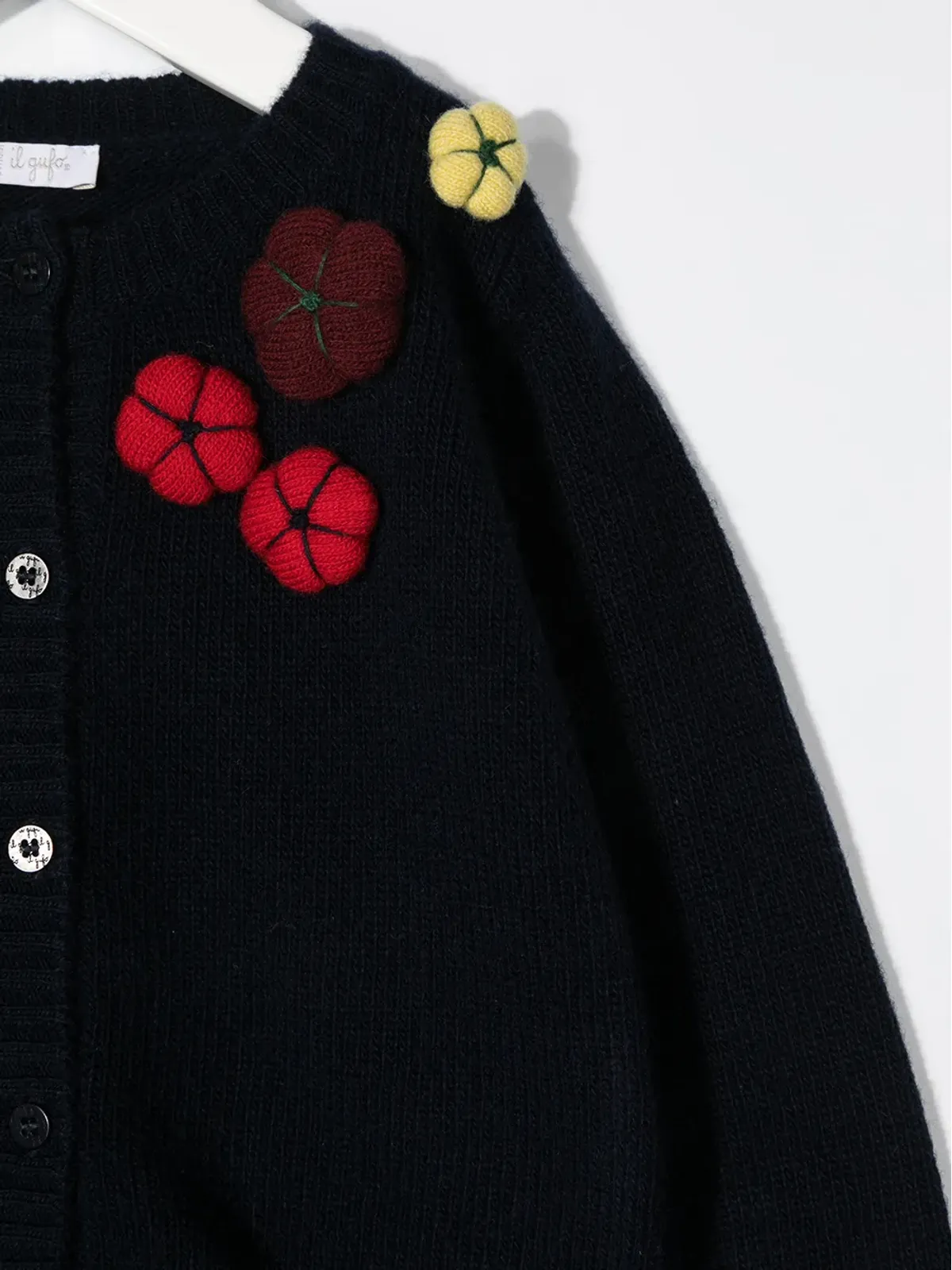 Il Gufo 花刺繍カーディガン - ブルー - 画像3