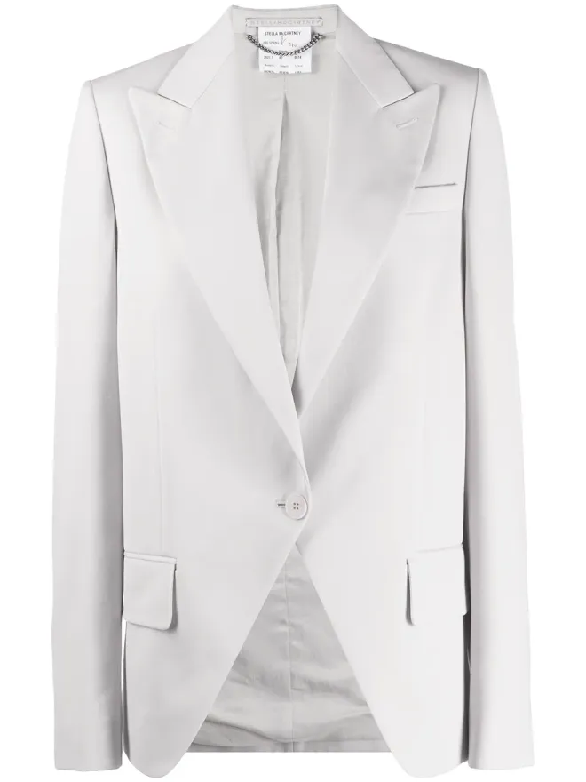 Stella McCartney Stella McCartney ピークドラペル・シングルブレストブレザーの商品画像