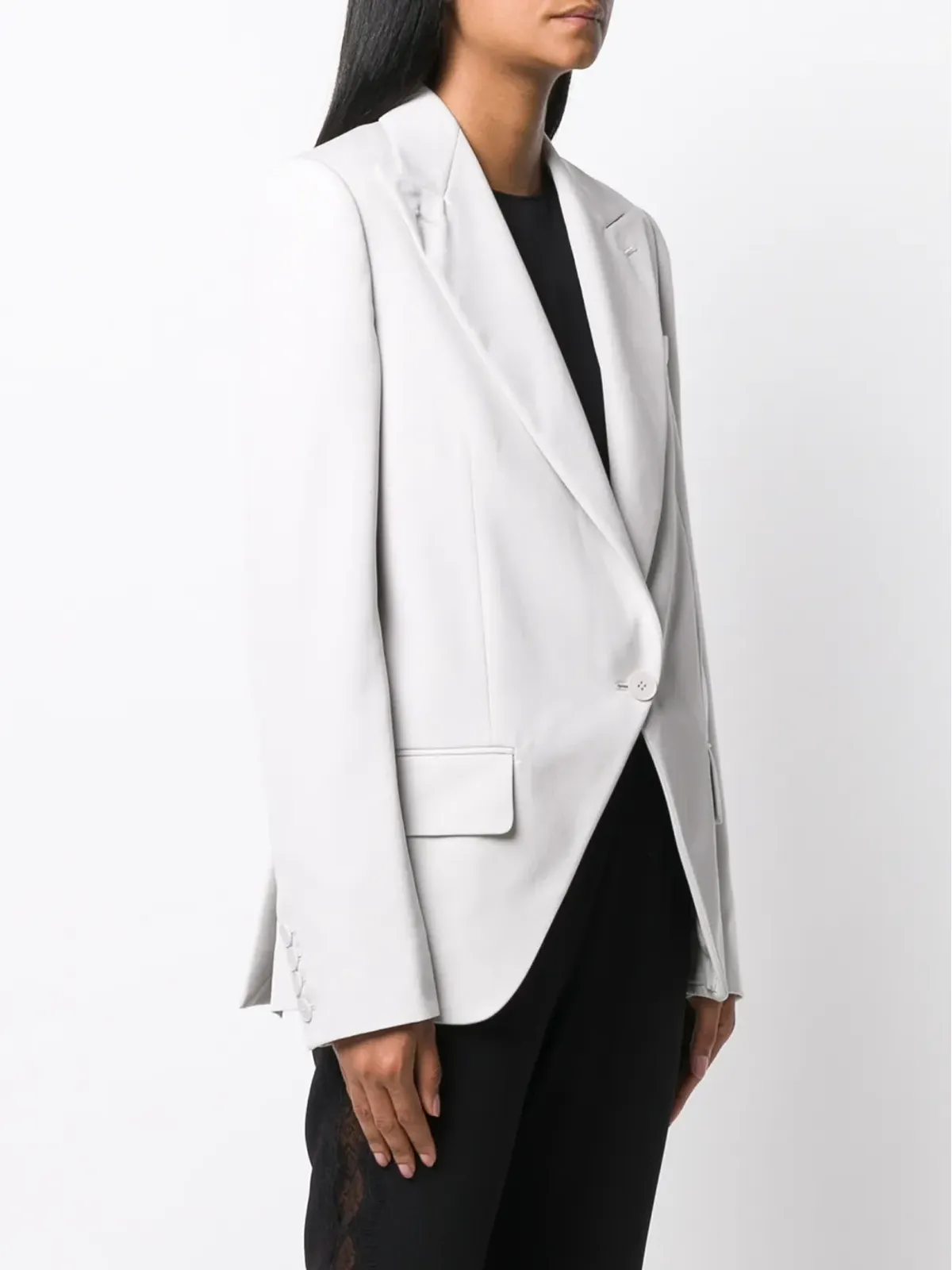 Stella McCartney ピークドラペル・シングルブレストブレザー - 画像3