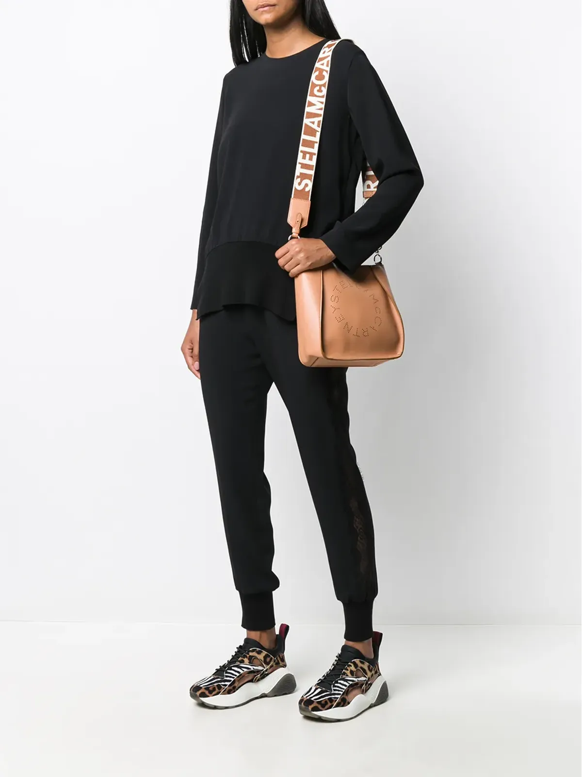 Stella McCartney レースカットアウト テーパードパンツ - 画像2