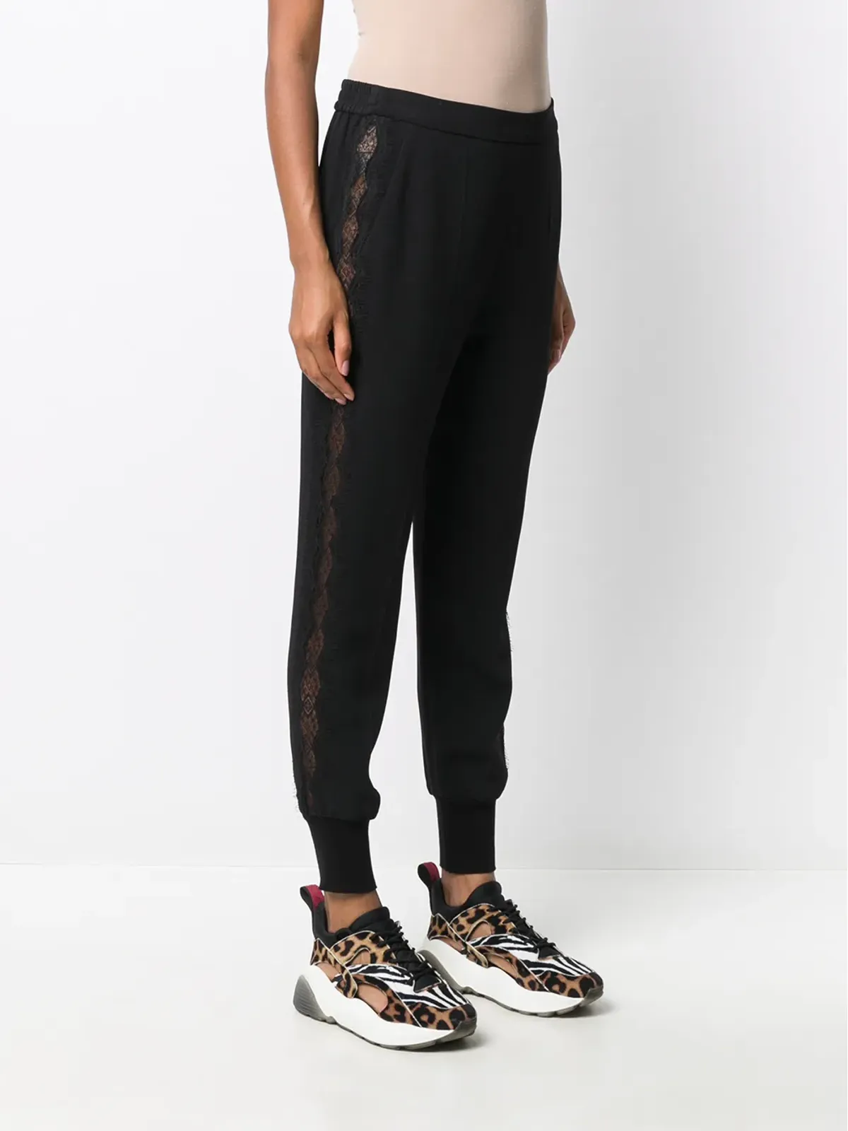 Stella McCartney レースカットアウト テーパードパンツ - 画像3