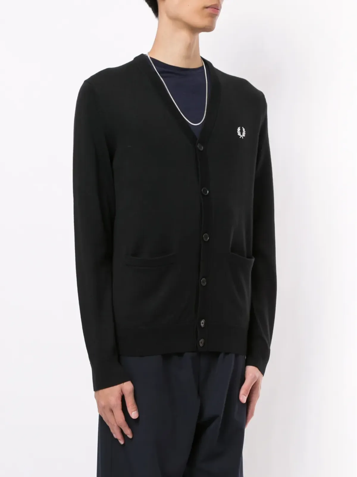 Fred Perry ロゴ刺繍カーディガン - 画像3
