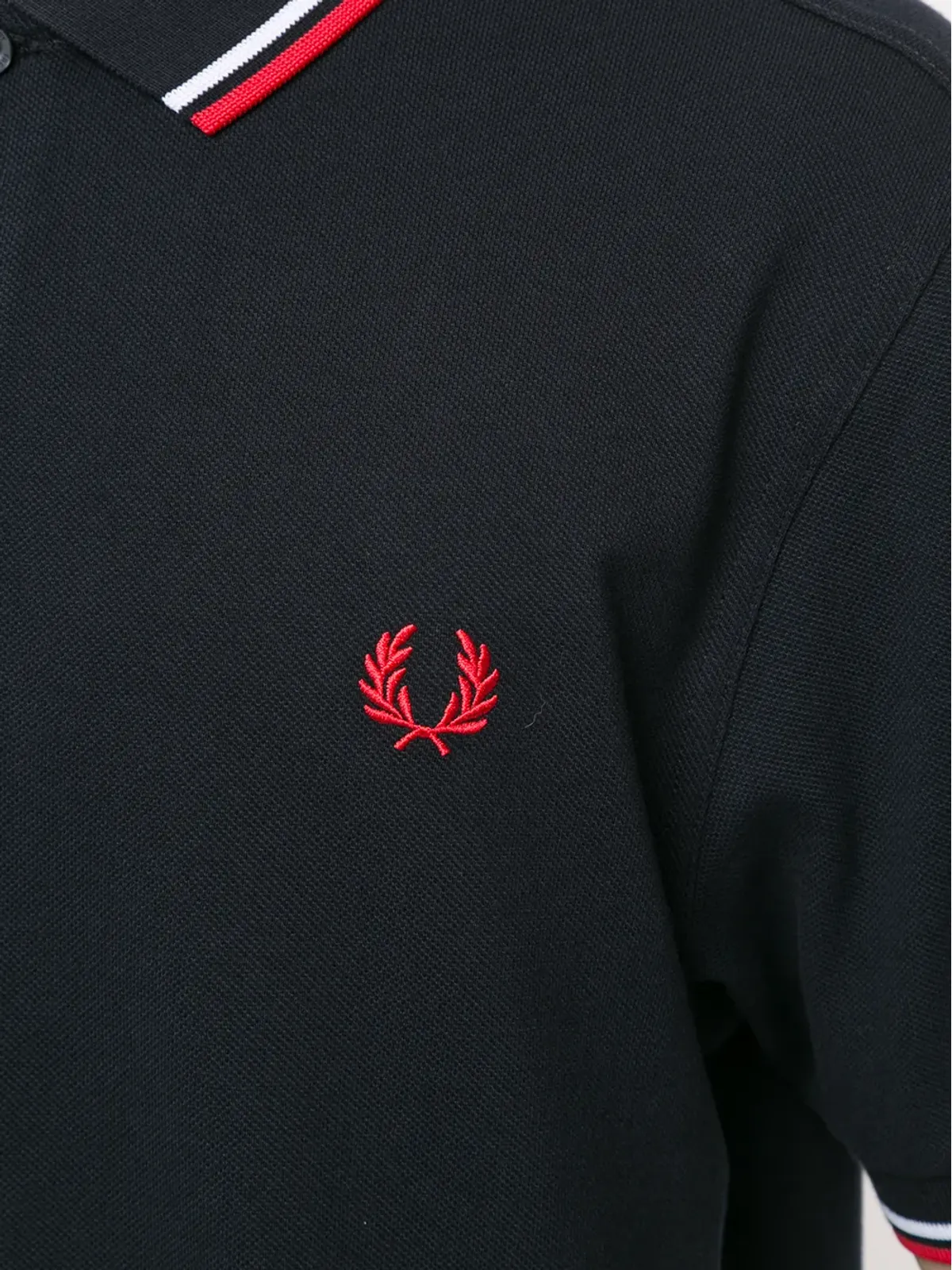 Fred Perry ストライプトリム ロゴ ポロシャツ - 画像5