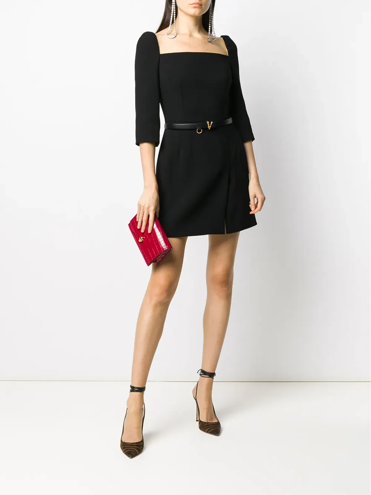 Dolce & Gabbana ダブルクレープミニドレス - 画像2