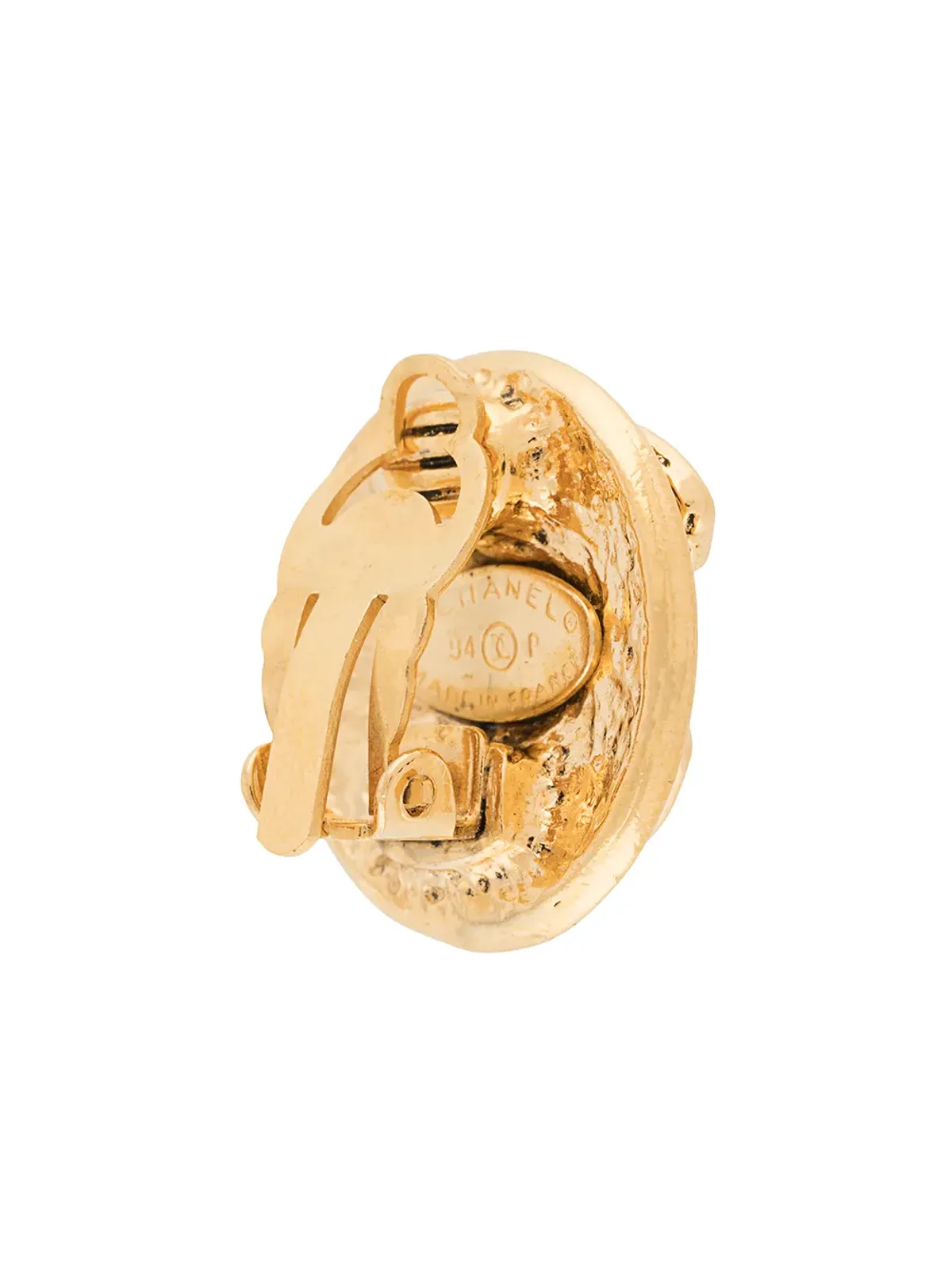 CHANEL Pre-Owned CCボタンイヤリング - ゴールド - 画像4