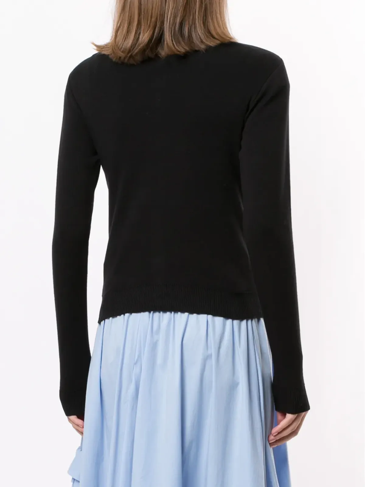 agnès b. Swing snap cardigan - Black - 画像4