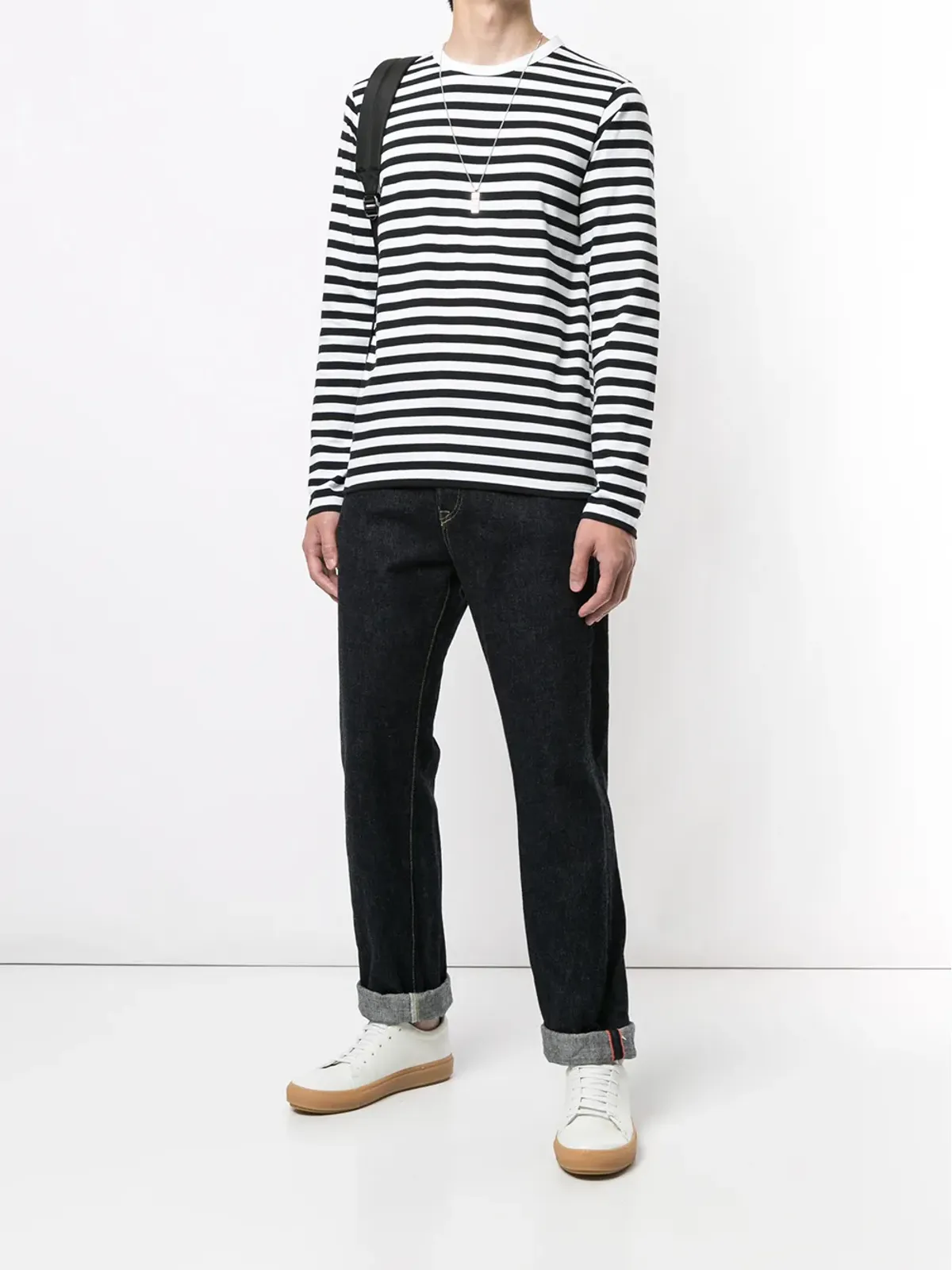 agnès b. Coulos stripe T-shirt - White - 画像2