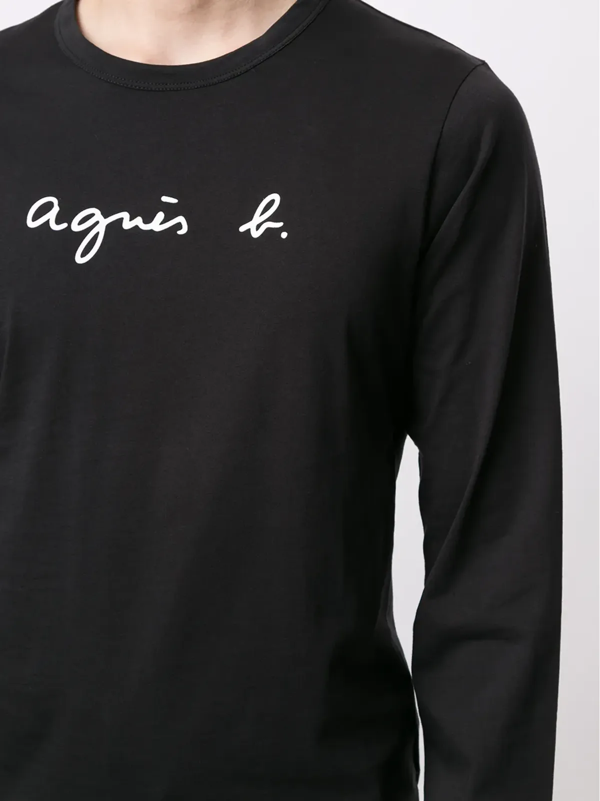 agnès b. ロゴプリント長袖Tシャツ - ブラック - 画像5
