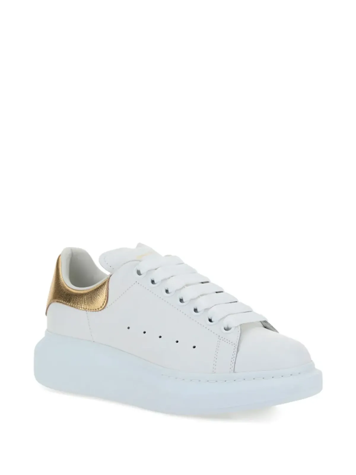 Alexander McQueen オーバーサイズ メタリックレザー スニーカー - 画像2