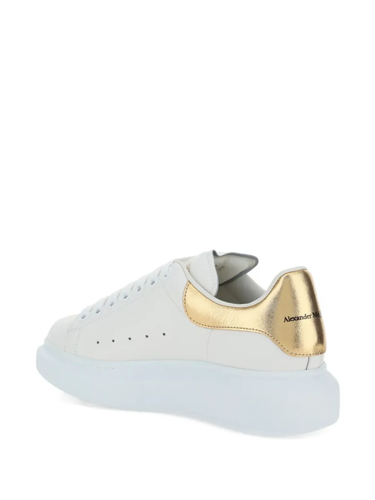 Alexander McQueen オーバーサイズ メタリックレザー スニーカー - 画像3