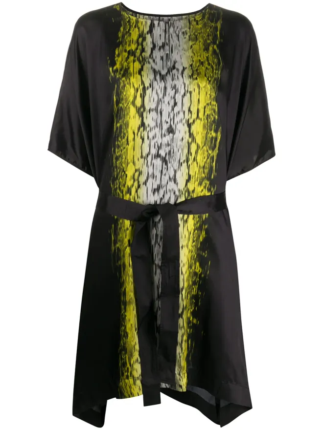Rick Owens Rick Owens アシッドプリントTシャツミディドレスの商品画像