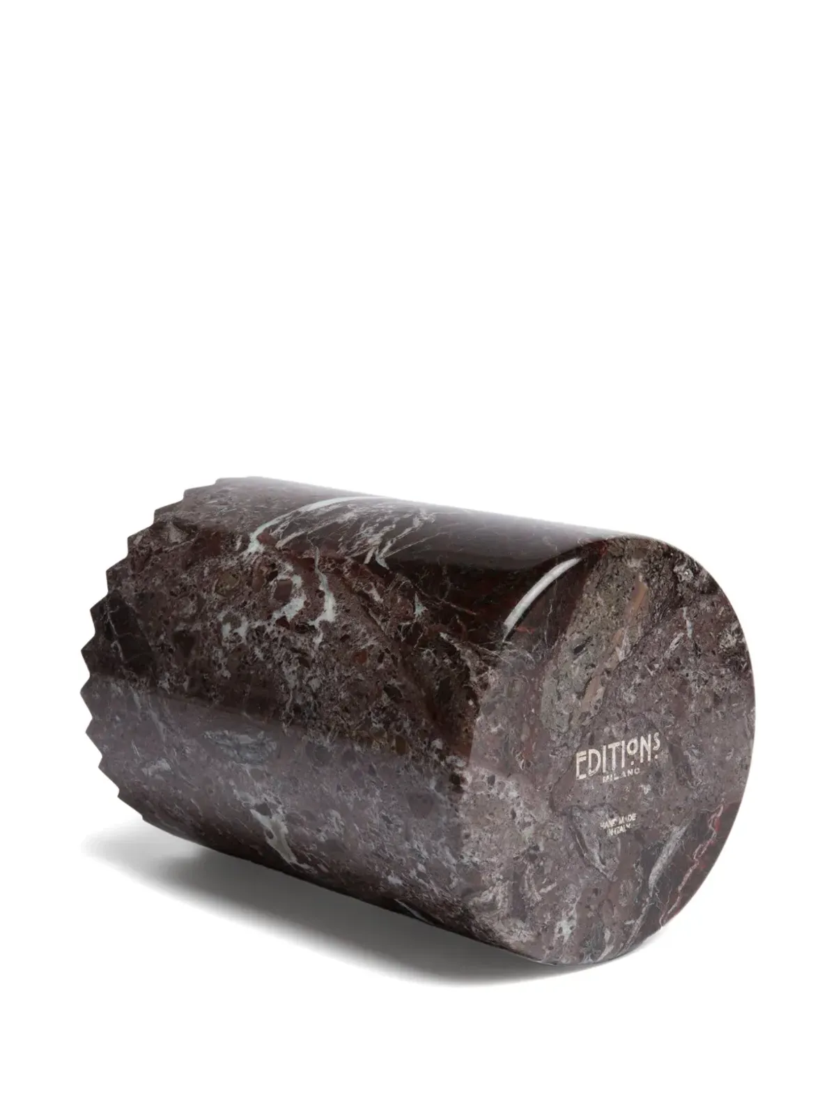 Editions Milano Triangoli Levanto 大理石の花瓶 レッド - 画像2