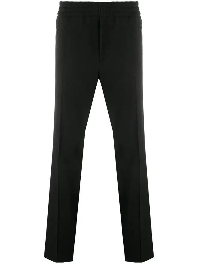 Moncler Grenoble Moncler Grenoble mid-rise straight leg trousers - Blackの商品画像