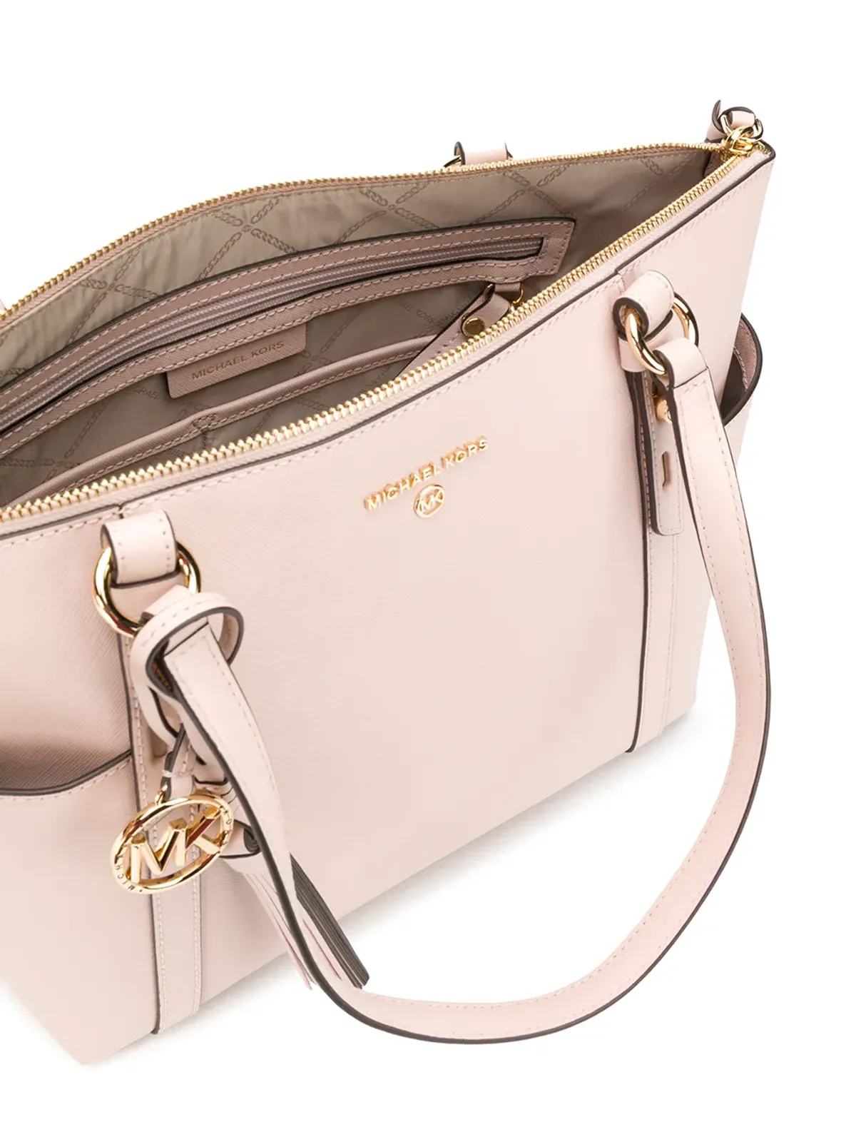 Michael Michael Kors ジップ付き レザートートバッグ - 画像5