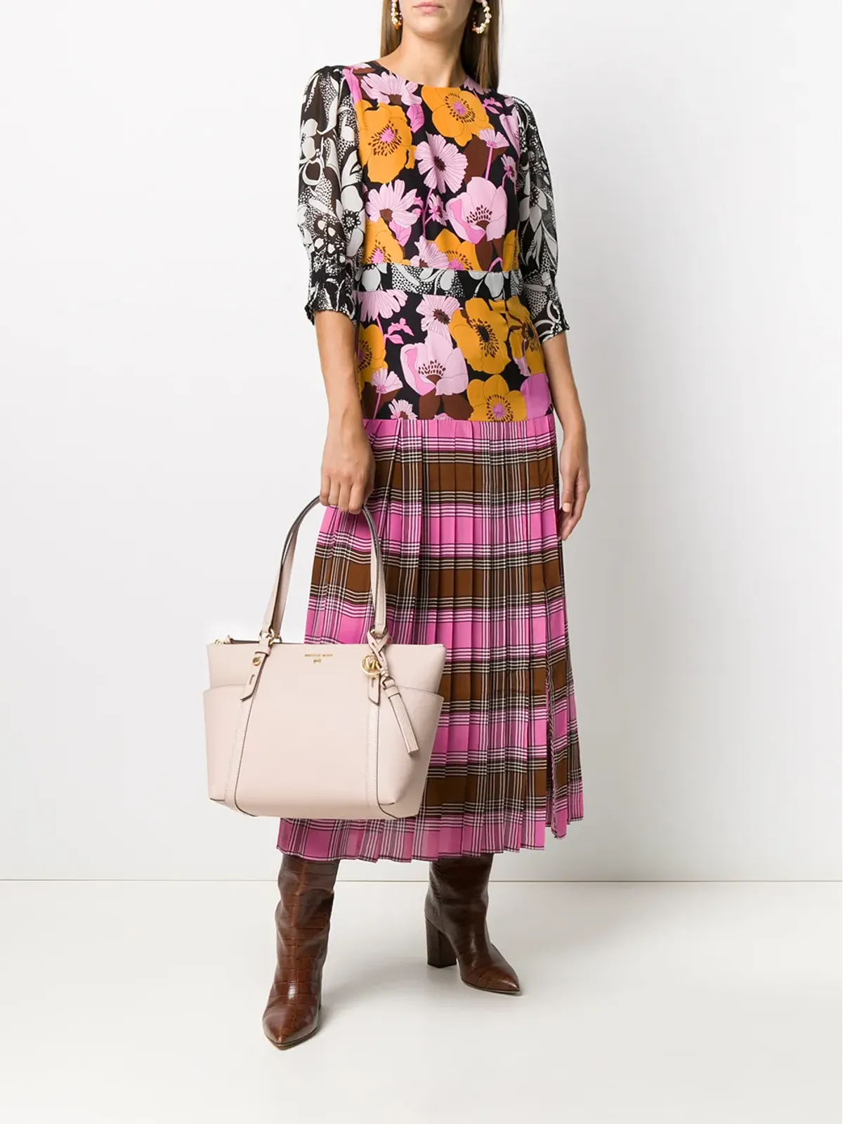 Michael Michael Kors ジップ付き レザートートバッグ - 画像2