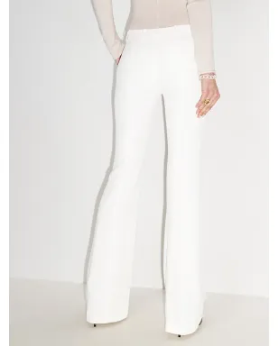 Alexander McQueen ミッドライズフレアパンツ - White - サムネイル3