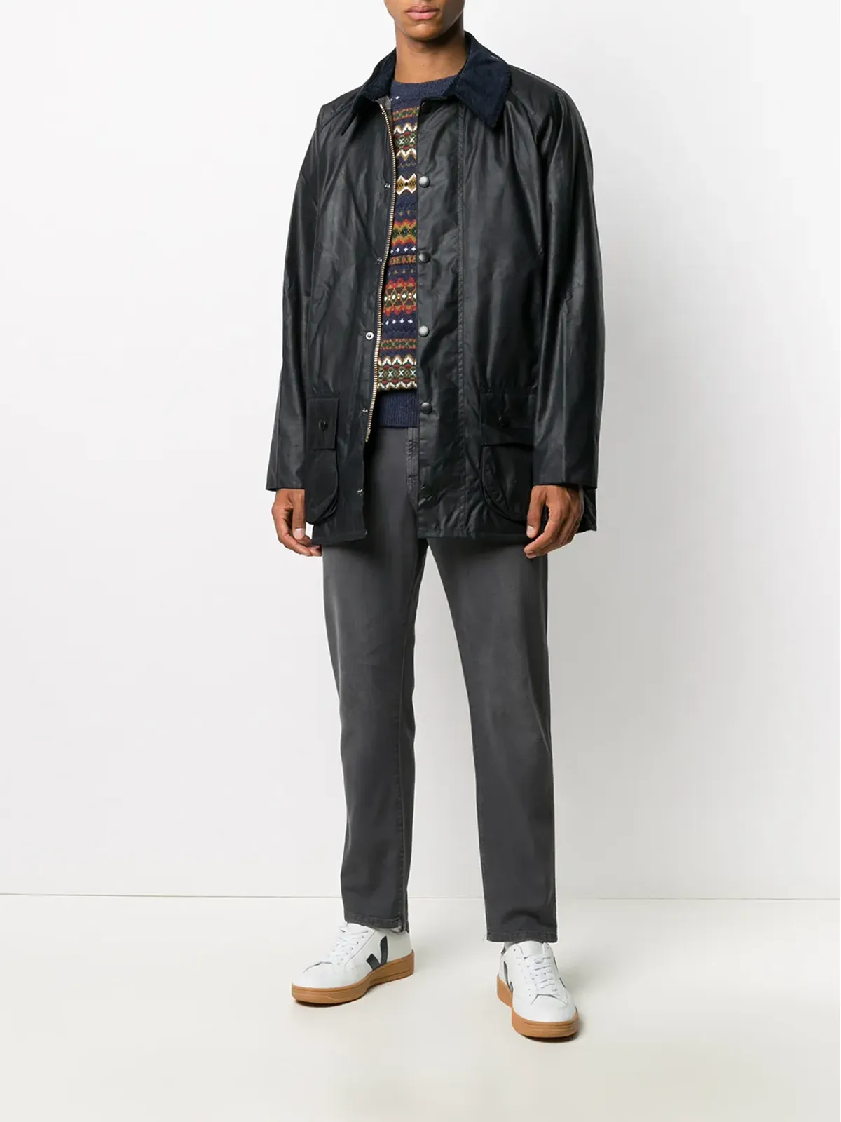 Barbour Beaufort スナップボタン付きジャケット - 画像2