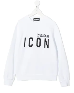 DSQUARED2 KIDS ロゴプリント コットン フード付きパーカー - サムネイル1