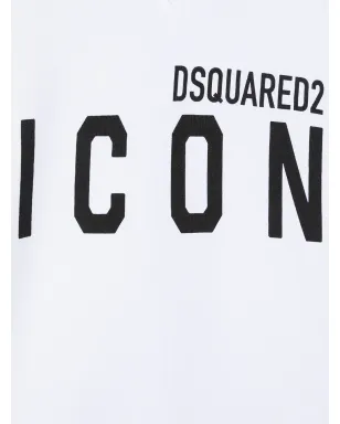 DSQUARED2 KIDS ロゴプリント コットン フード付きパーカー - サムネイル3