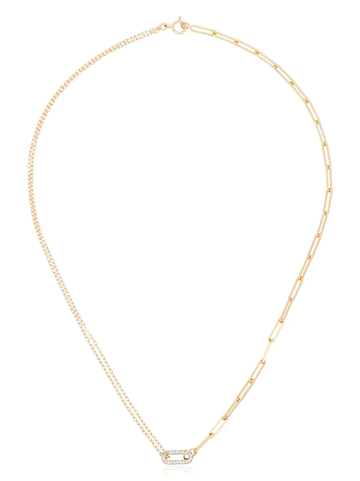 Yvonne Léon 18K イエローゴールド ダイヤモンド リンク チョーカー - 画像1