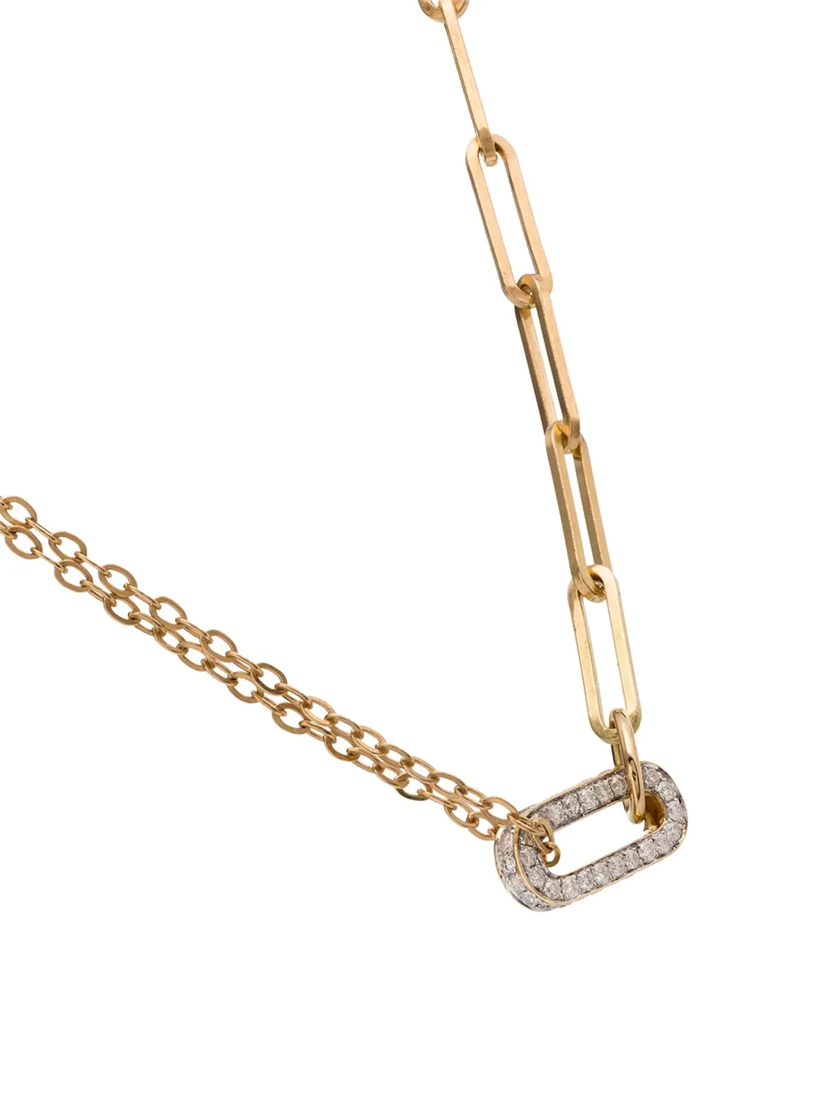 Yvonne Léon 18K イエローゴールド ダイヤモンド リンク チョーカー - 画像3