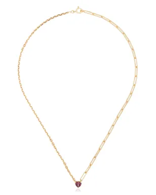 Yvonne Léon 18kt イエローゴールド トルマリン ハート ネックレス - サムネイル1