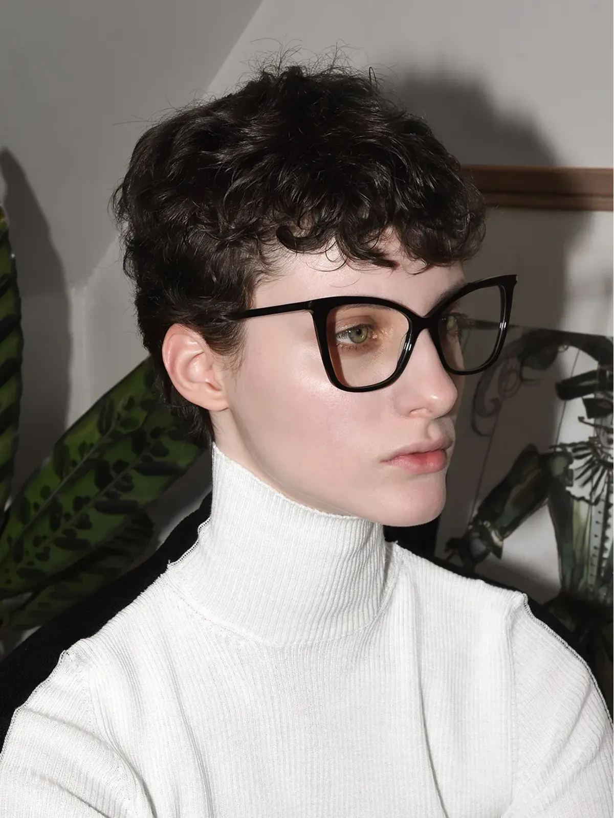 Saint Laurent Eyewear 猫目フレームの眼鏡 - 画像4