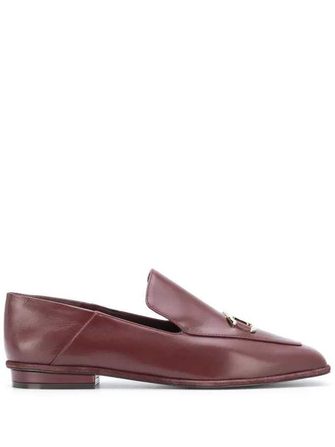 FERRAGAMO Ferragamo ガンチーニ スクエアトゥ ローファー - レッドの商品画像