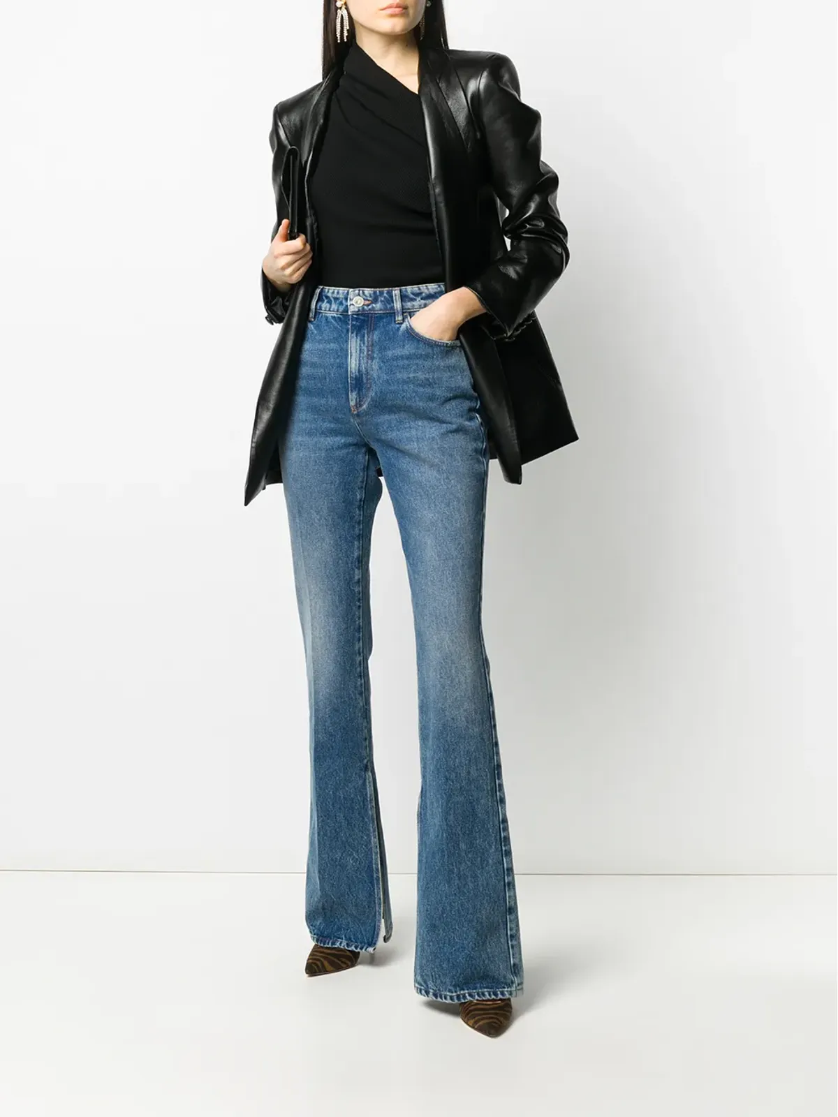 The Attico ハイウエスト ブーツカットジーンズ - 画像2