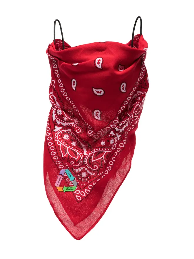 Natasha Zinko Natasha Zinko bandana print face mask - Redの商品画像