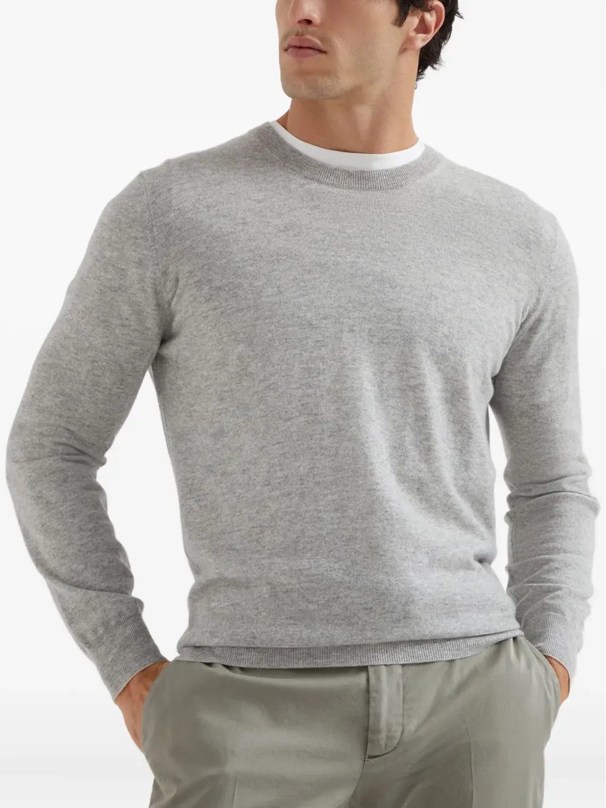 Brunello Cucinelli クルーネック カシミヤ プルオーバー - 画像3