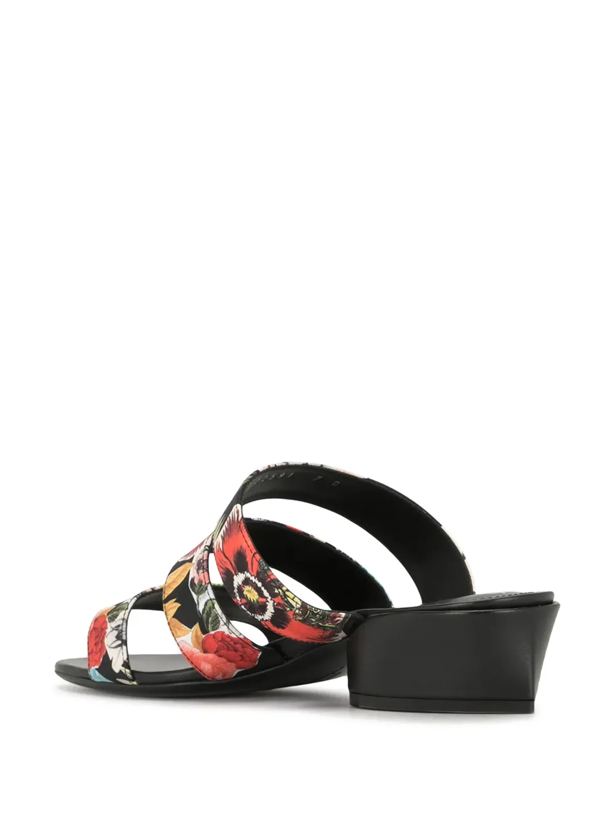 Ferragamo 花柄プリント サンダル ブラック - 画像3