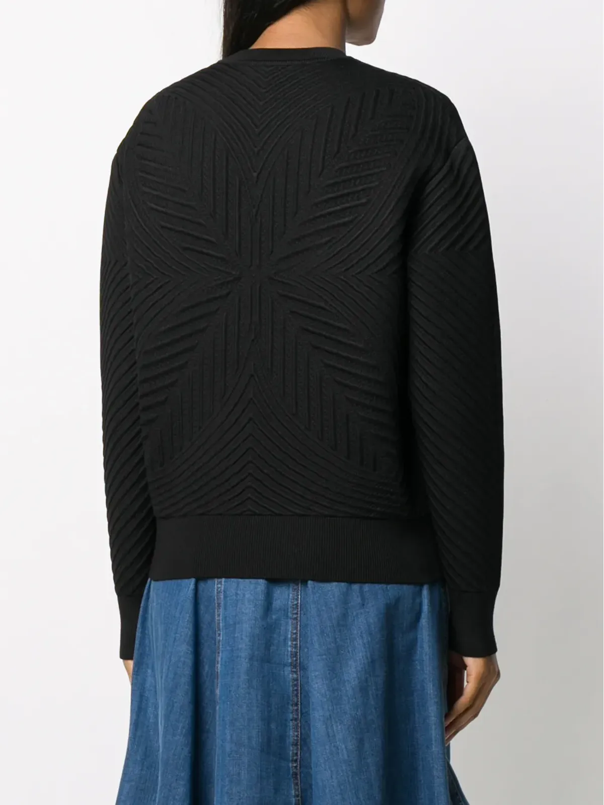 Alexander McQueen パターン柄リブ編みセーター - 画像4