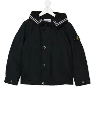 Stone Island Junior フード付きロゴパッチジャケット - サムネイル1