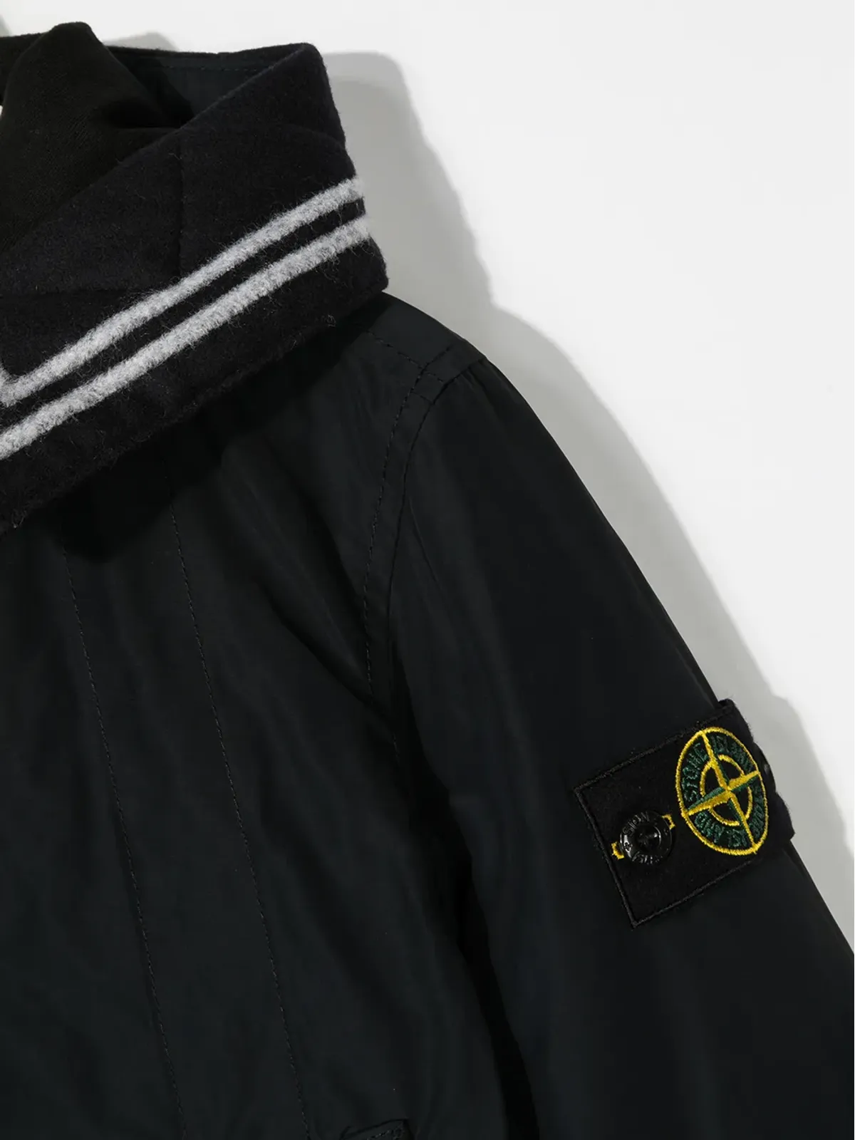 Stone Island Junior フード付きロゴパッチジャケット - 画像3