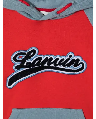 Lanvin Enfant ロゴパッチ カラーブロック フーディ - サムネイル3