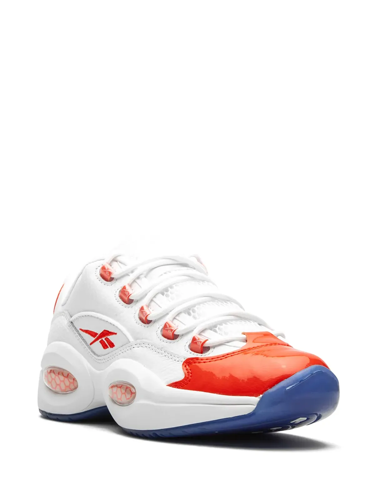 Reebok Question Low Patent Vivid Orange sneakers - White - 画像2