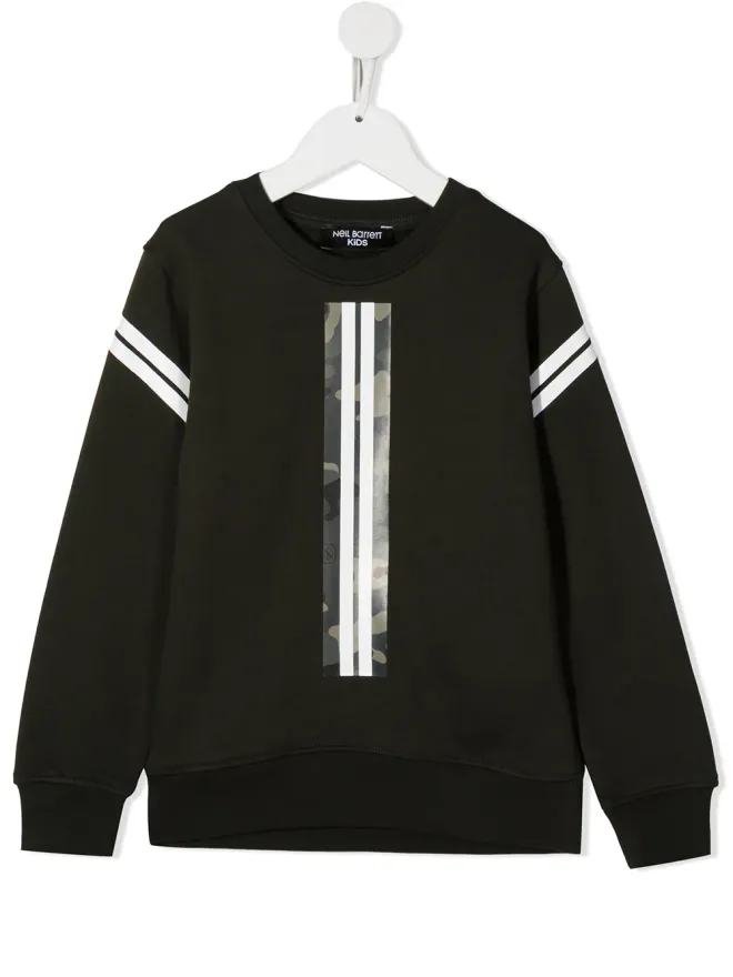 Neil Barrett Kids Neil Barrett Kids 迷彩テープ入りコットン スウェットシャツの商品画像