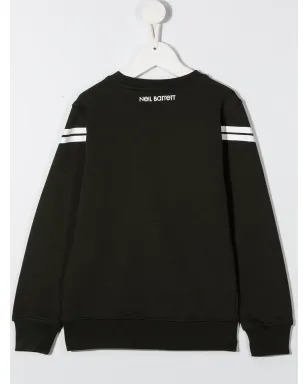 Neil Barrett Kids 迷彩テープ入りコットン スウェットシャツ - サムネイル2
