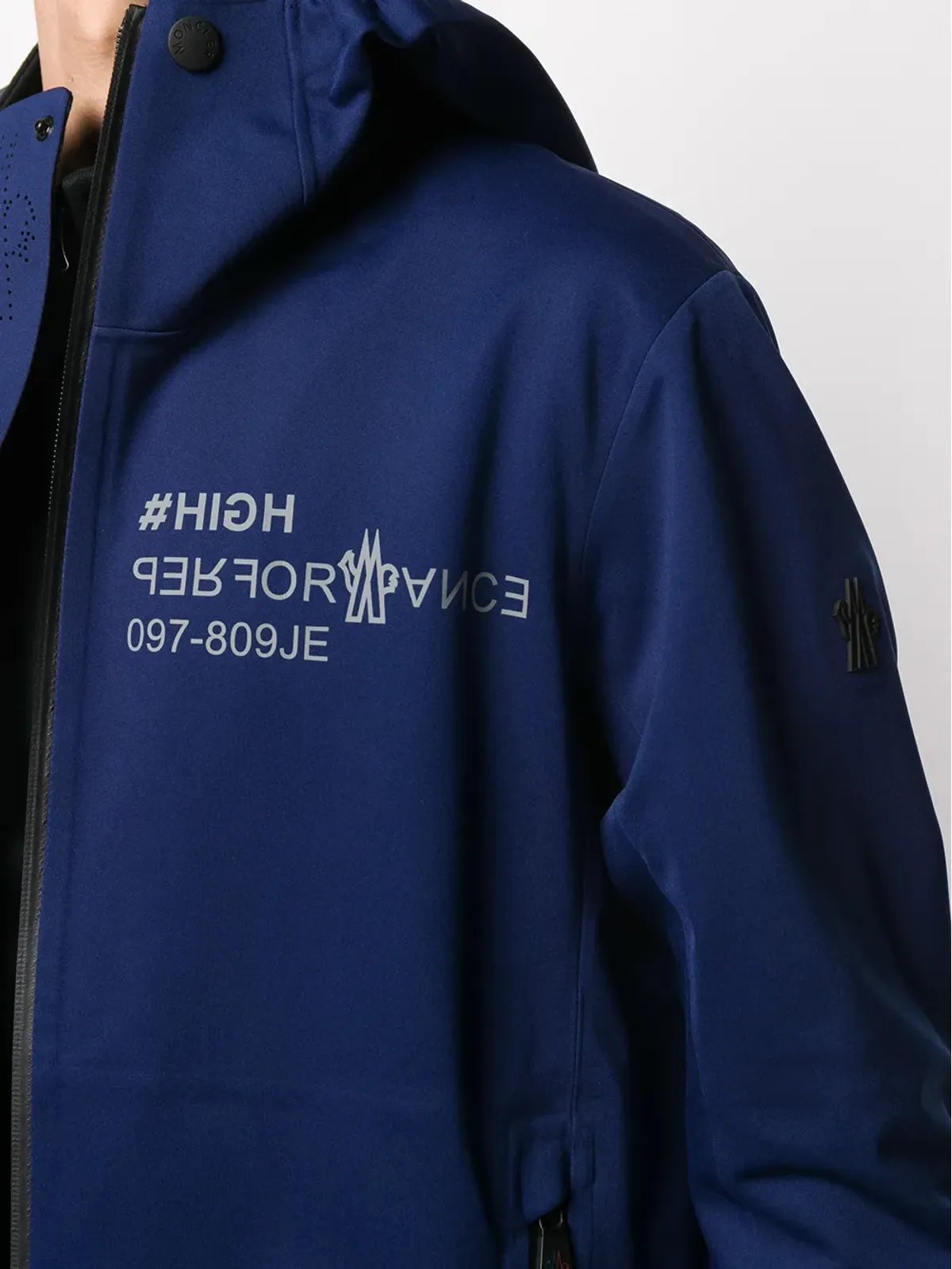Moncler Grenoble ロゴプリント ジップアップジャケット - ブルー - 画像5