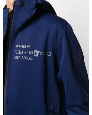 Moncler Grenoble ロゴプリント ジップアップジャケット - ブルー - サムネイル5