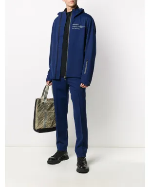 Moncler Grenoble ロゴプリント ジップアップジャケット - ブルー - サムネイル2