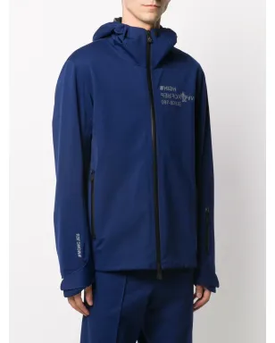 Moncler Grenoble ロゴプリント ジップアップジャケット - ブルー - サムネイル3